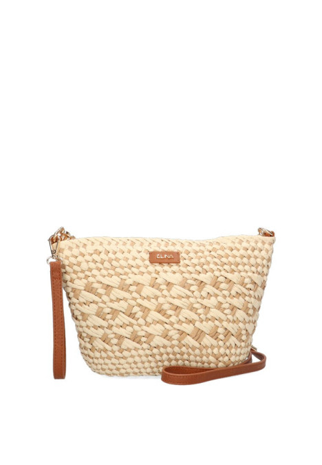 Bolso mano de mujer Luna Collection kemer beige rafia 