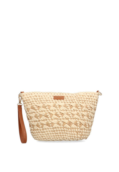 Bolso mano de mujer Luna Collection kemer beige rafia 