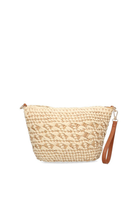 Bolso mano de mujer Luna Collection kemer beige rafia 