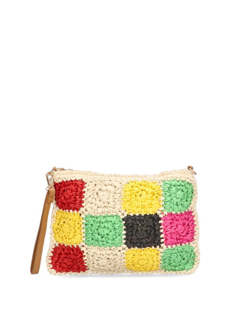 Bolso bandolera pequeña de mujer Luna Collection alacati beige rafia 