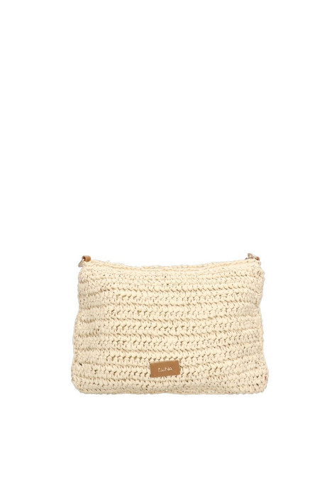 Bolso bandolera pequeña de mujer Luna Collection alacati beige rafia 