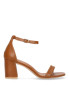 Sandalia de mujer ETIKA 91615 marron sintetico tacón medio