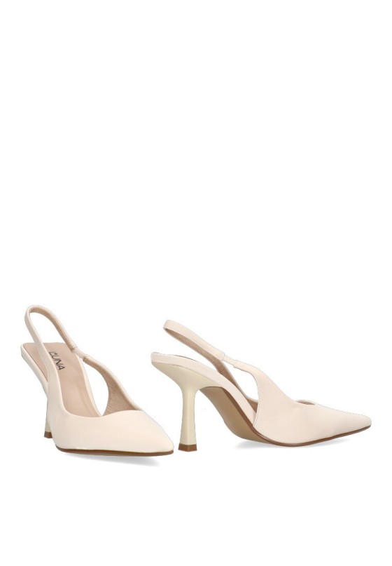 Salon de mujer LUNA TREND m3195 beige sintetico tacón alto