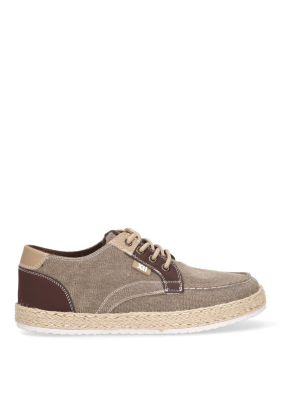 Deportivo de hombre XTI 141383 taupe textil  suela plana
