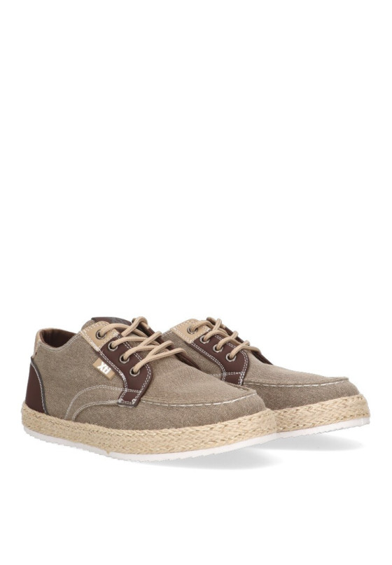 Deportivo de hombre XTI 141383 taupe textil  suela plana