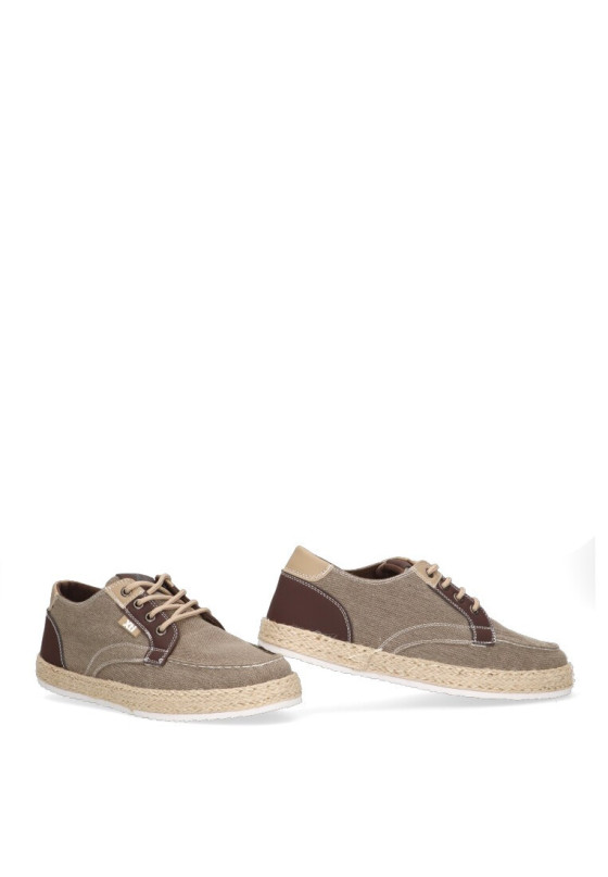 Deportivo de hombre XTI 141383 taupe textil  suela plana
