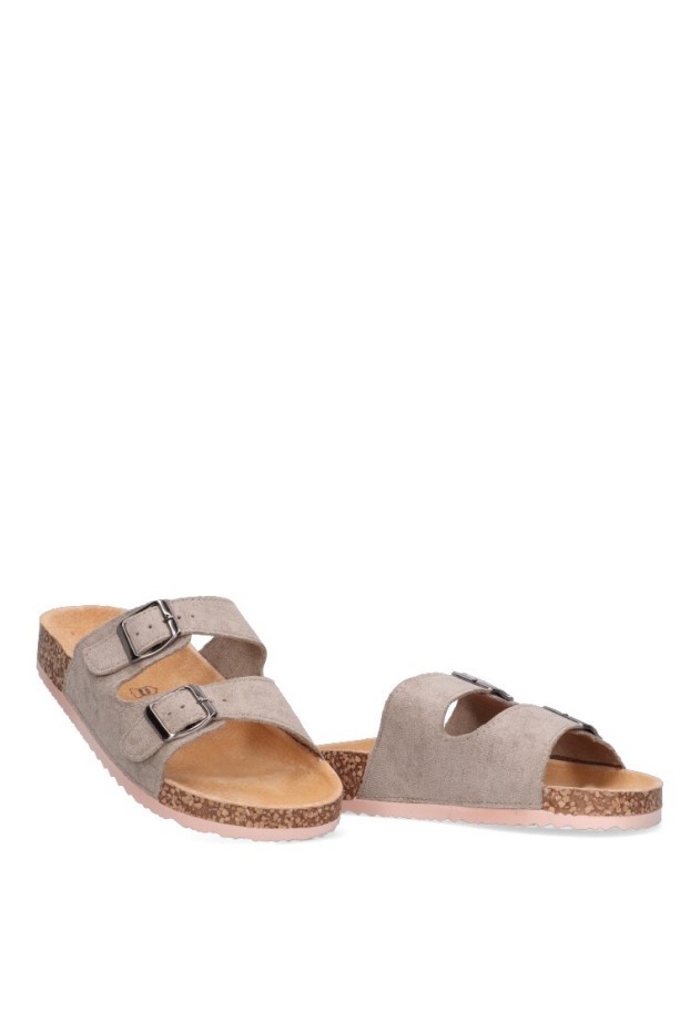 Sandalia de mujer Luna Collection 27-377 beige sintetico suela plana