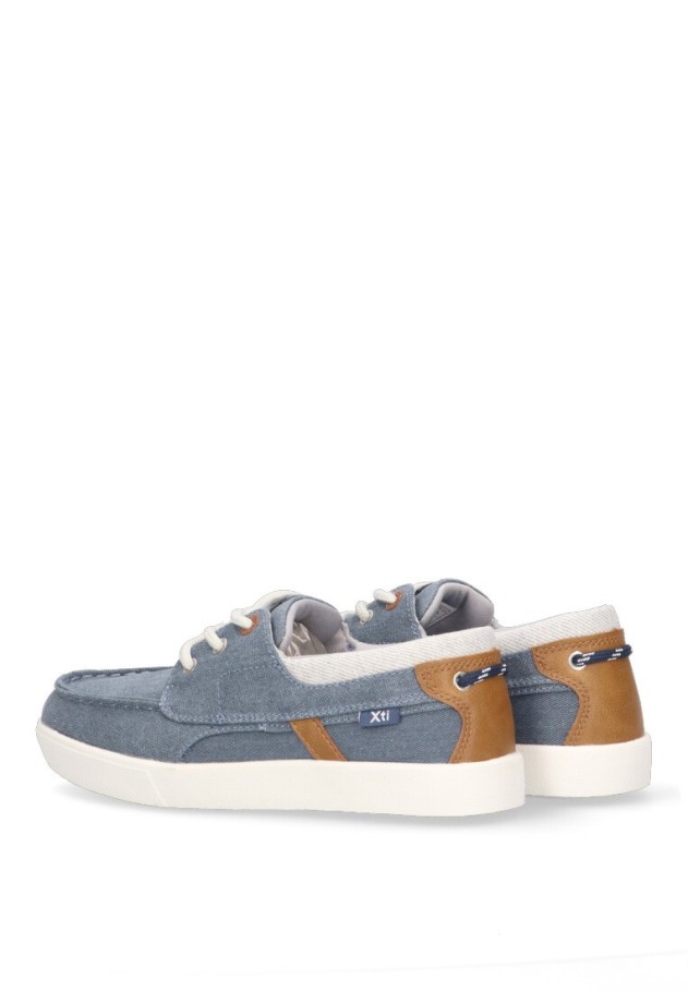 Nautico kiova mocasin de niño XTI KIDS 150425 marino textil  suela plana