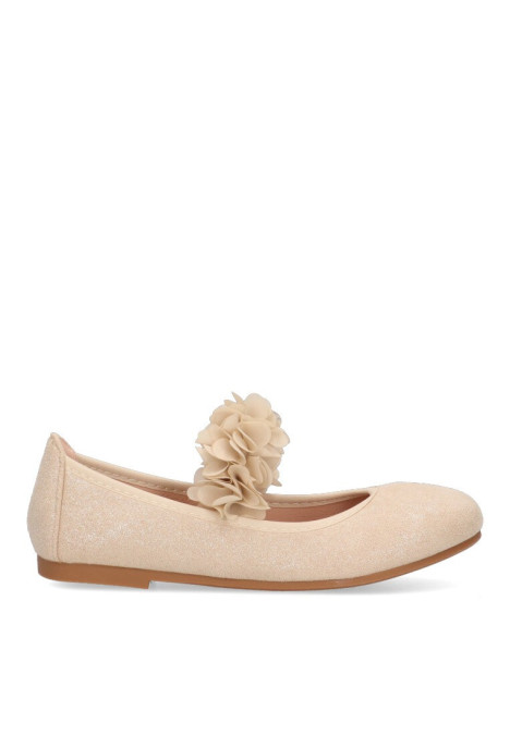 Bailarina  de niña LUNA KIDS c592 beige sintetico suela plana