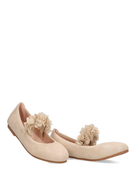 Bailarina  de niña LUNA KIDS c592 beige sintetico suela plana