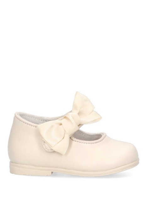 Zapato de niña BUBBLE BOBBLE a1331 beige piel suela plana