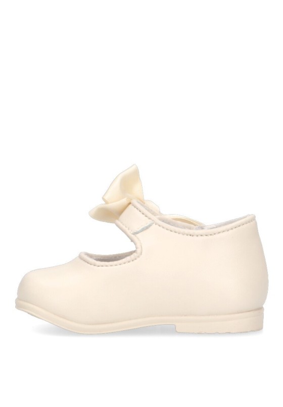 Zapato de niña BUBBLE BOBBLE a1331 beige piel suela plana