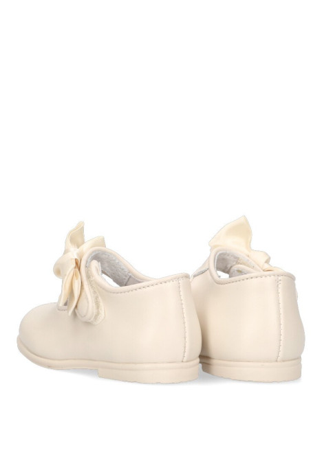 Zapato de niña BUBBLE BOBBLE a1331 beige piel suela plana