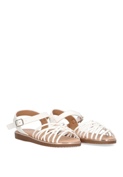 Sandalia de niña LUNA KIDS c640 blanco sintetico suela plana