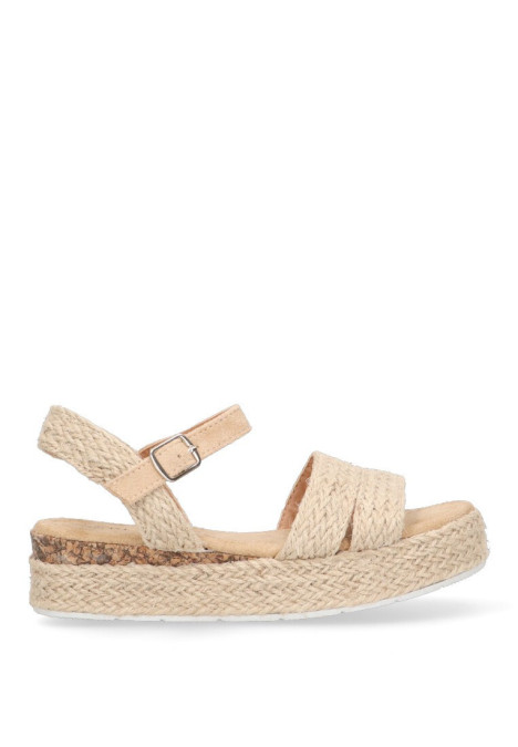 Sandalia de niña LUNA KIDS c617 natural sintetico suela doble