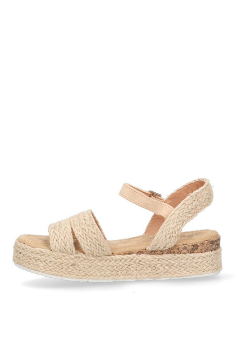 Sandalia de niña LUNA KIDS c617 natural sintetico suela doble