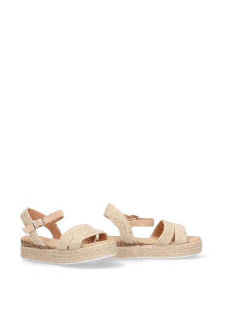 Sandalia de niña LUNA KIDS c617 natural sintetico suela doble
