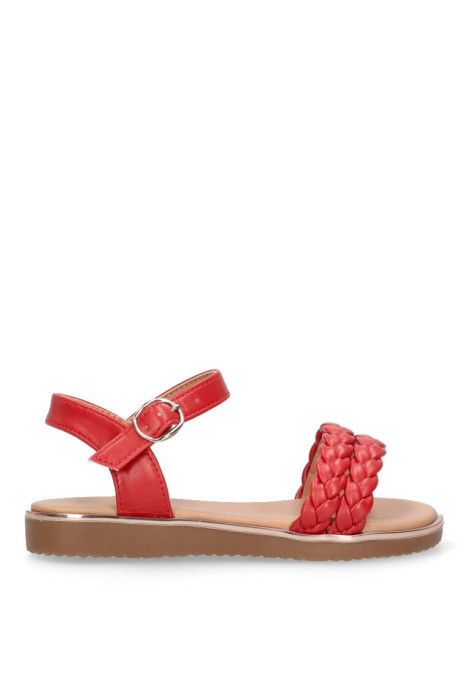 Sandalia de niña LUNA KIDS c251 rojo sintetico suela plana