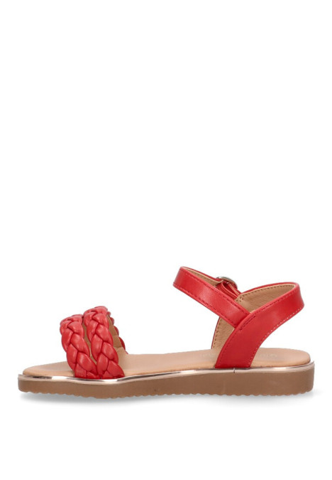 Sandalia de niña LUNA KIDS c251 rojo sintetico suela plana