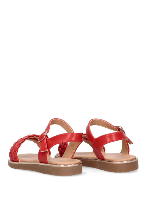 Sandalia de niña LUNA KIDS c251 rojo sintetico suela plana
