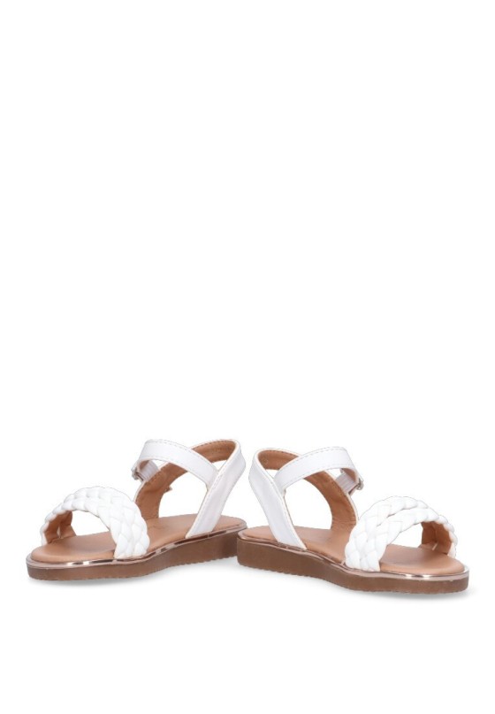 Sandalia de niña LUNA KIDS c251 blanco sintetico suela plana