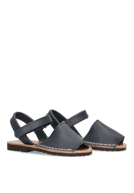 Sandalia de niño LUNA KIDS b899 marino piel suela plana