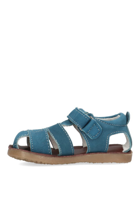 Sandalia de niño LUNA KIDS a3314 jeans piel suela plana