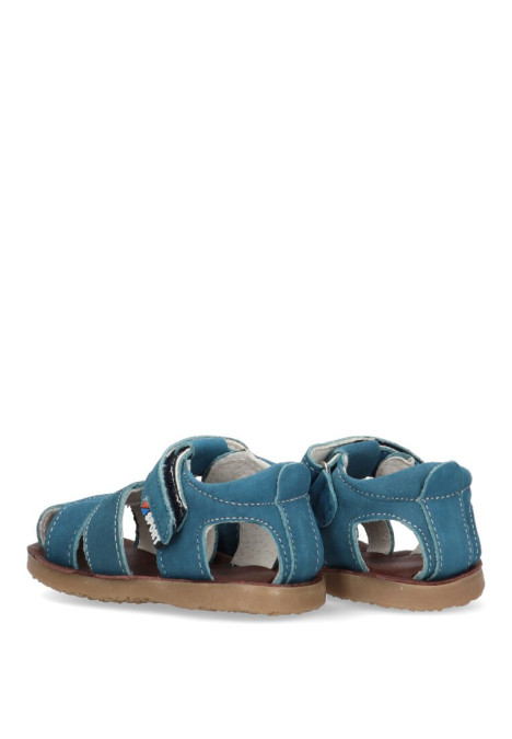 Sandalia de niño LUNA KIDS a3314 jeans piel suela plana
