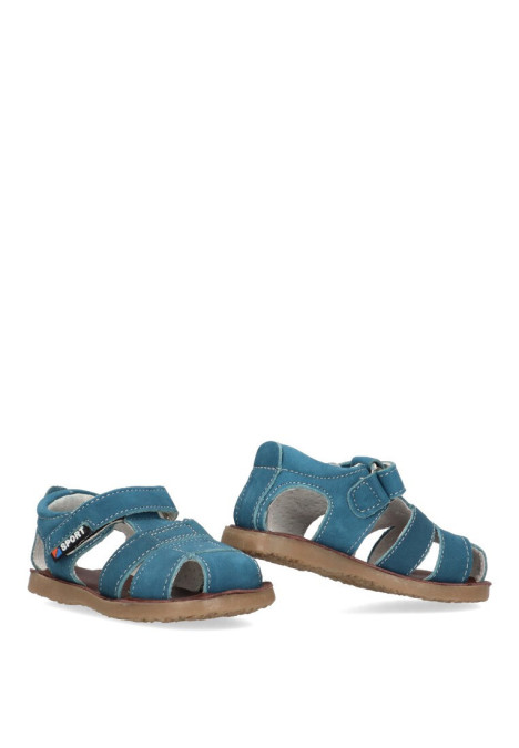 Sandalia de niño LUNA KIDS a3314 jeans piel suela plana