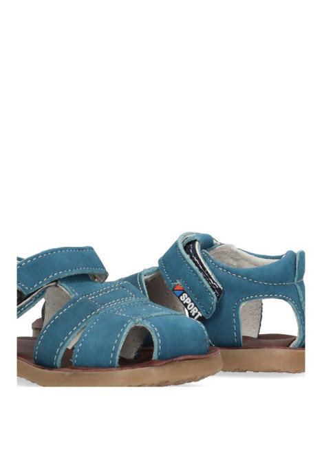 Sandalia de niño LUNA KIDS a3314 jeans piel suela plana