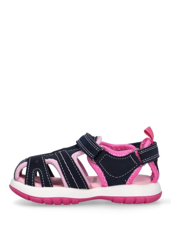 Sandalia de niña GARVALIN 232805 rosa sintetico suela plana