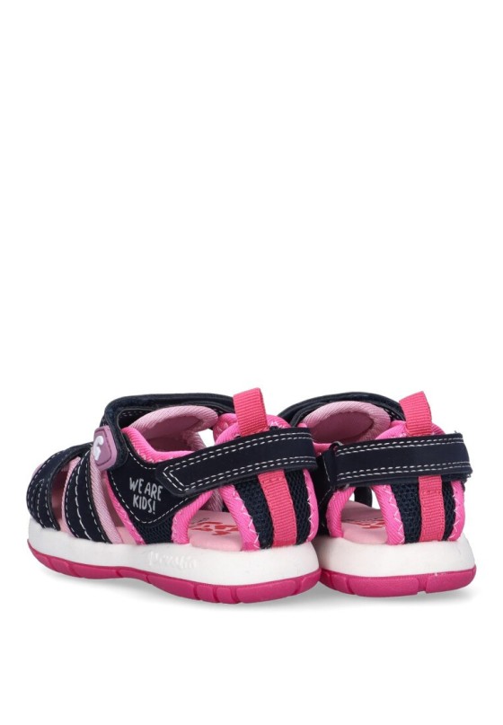Sandalia de niña GARVALIN 232805 rosa sintetico suela plana