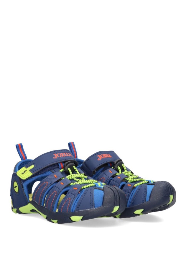 Chanclas sandalias playa de niño JOMA s.seven jr marino textil  suela plana