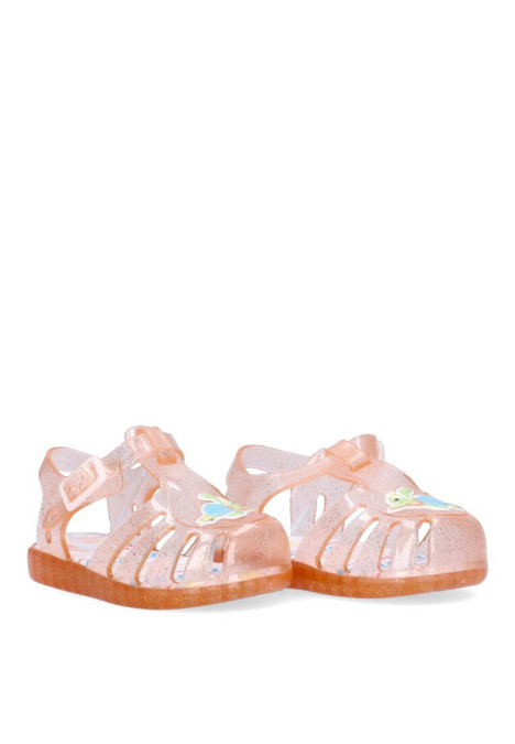 Chanclas sandalias playa de niña GIOSEPPO mersin naranja goma suela plana
