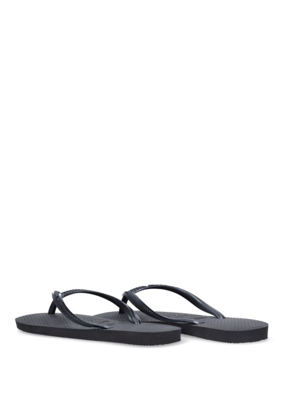 Chanclas sandalias playa de mujer HAVAIANAS slim negro goma suela plana