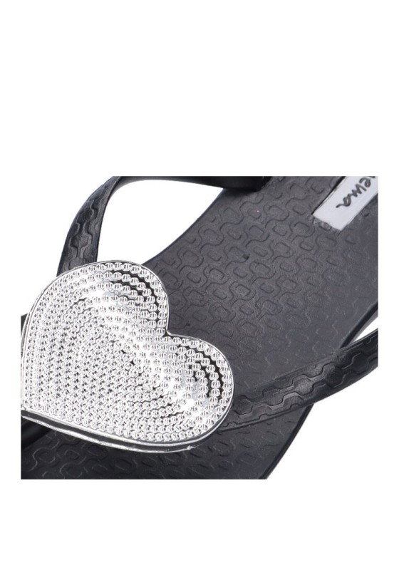 Chanclas sandalias playa de mujer IPANEMA 82120 negro goma suela plana