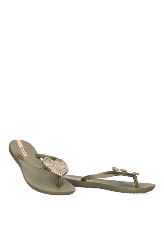 Chanclas sandalias playa de mujer IPANEMA 82120 verde goma suela plana