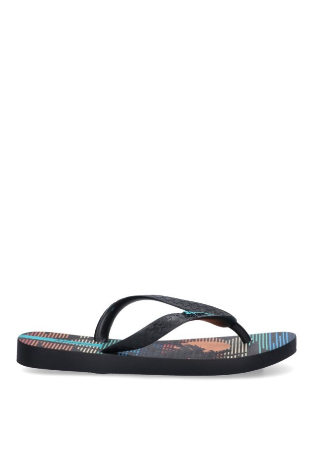 Chanclas sandalias playa de niño IPANEMA 83348 negro goma suela plana