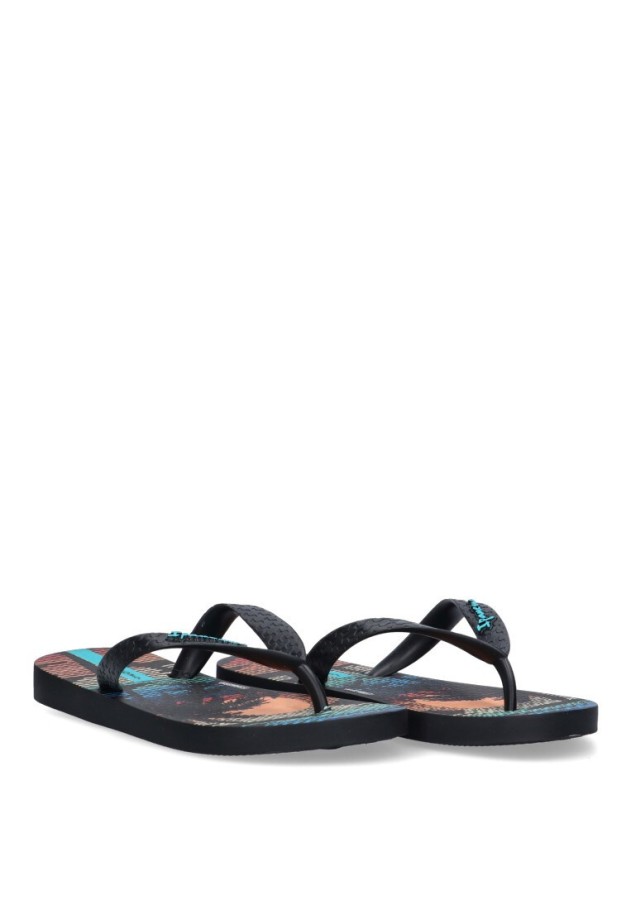 Chanclas sandalias playa de niño IPANEMA 83348 negro goma suela plana