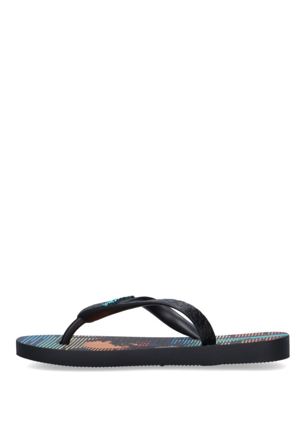 Chanclas sandalias playa de niño IPANEMA 83348 negro goma suela plana