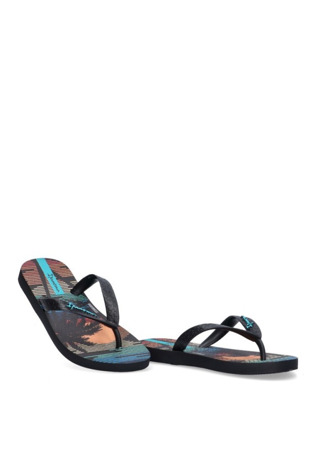 Chanclas sandalias playa de niño IPANEMA 83348 negro goma suela plana