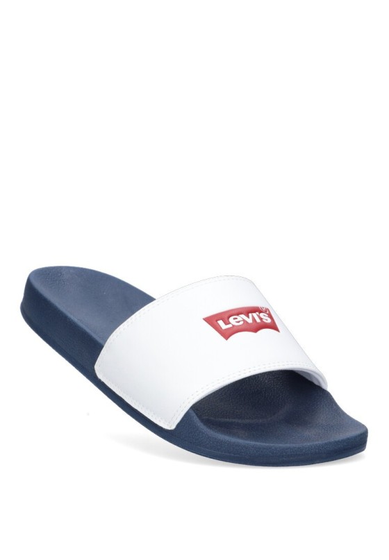 Chanclas sandalias playa de hombre LEVIS 228998 blanco goma suela plana