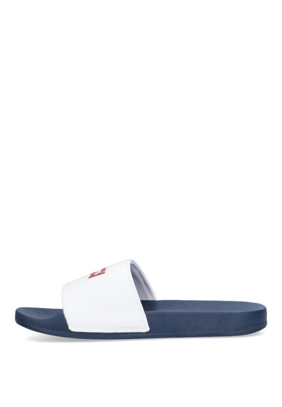 Chanclas sandalias playa de hombre LEVIS 228998 blanco goma suela plana