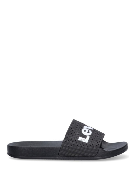 Chanclas sandalias playa de hombre LEVIS 233015 negro goma suela plana