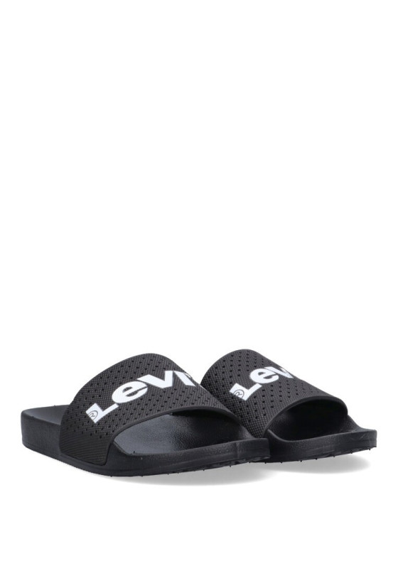 Chanclas sandalias playa de hombre LEVIS 233015 negro goma suela plana