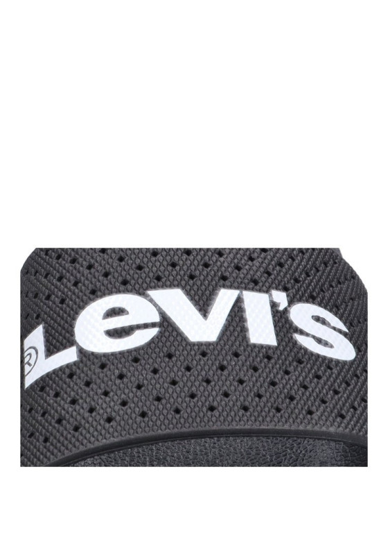 Chanclas sandalias playa de hombre LEVIS 233015 negro goma suela plana