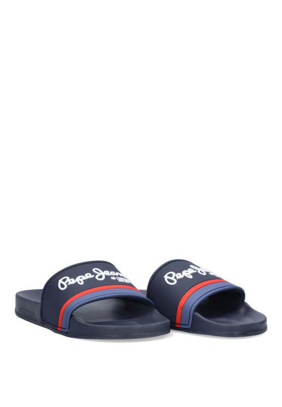 Chanclas sandalias playa de hombre PEPE JEANS psm70123 marino goma suela plana