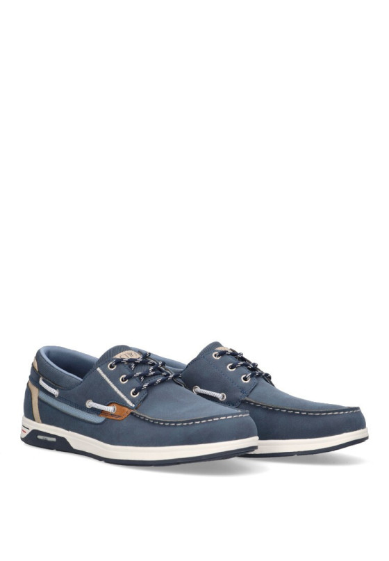 Nautico kiova mocasin de hombre ETIKA 62004 azul sintetico suela plana