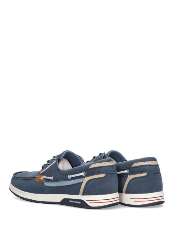 Nautico kiova mocasin de hombre ETIKA 62004 azul sintetico suela plana