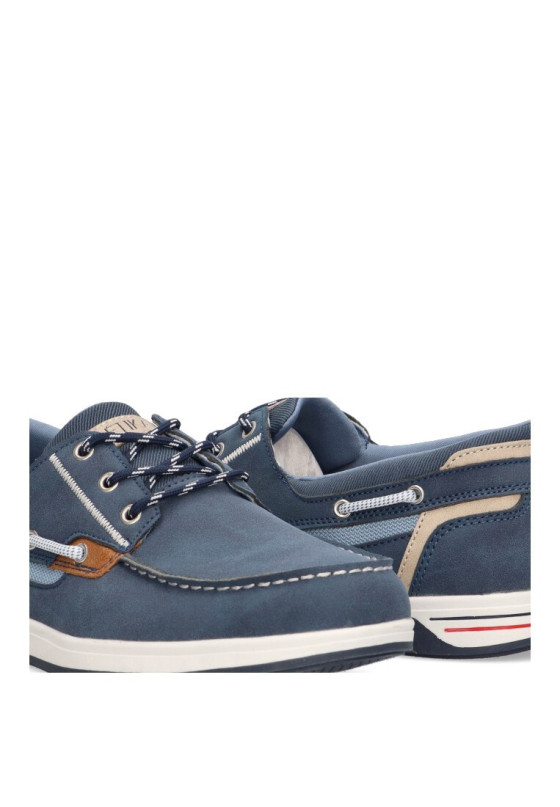 Nautico kiova mocasin de hombre ETIKA 62004 azul sintetico suela plana